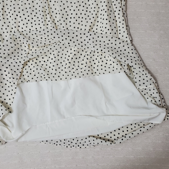 Madewell Smocked Ruffle-Shoulder Midi Dress in Inkbrush Dots Size M - Picture 12 of 15